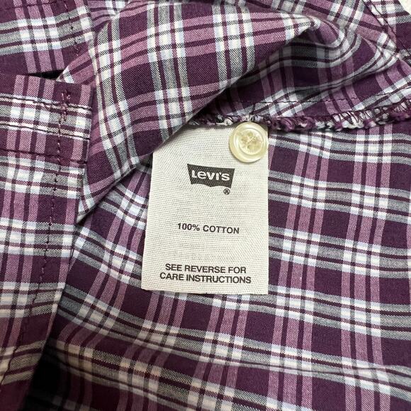 Levi's Women's Plaid Button Up Shirt Size Medium Western Casual Rodeo Multicolor - Picture 7 of 9